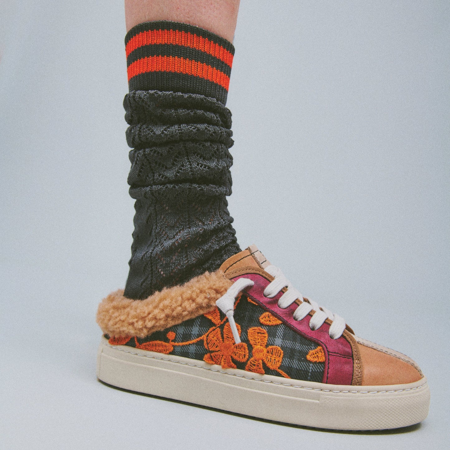 THE11 SABOT _ 14114 | Orange Embroidery