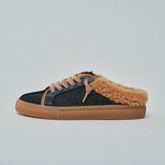 THE11 SABOT _ 14113 | Black Glitter