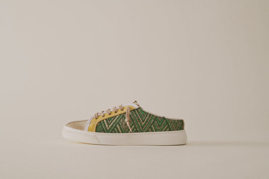 THE11 Sabot _ Green Pyramid Raffia