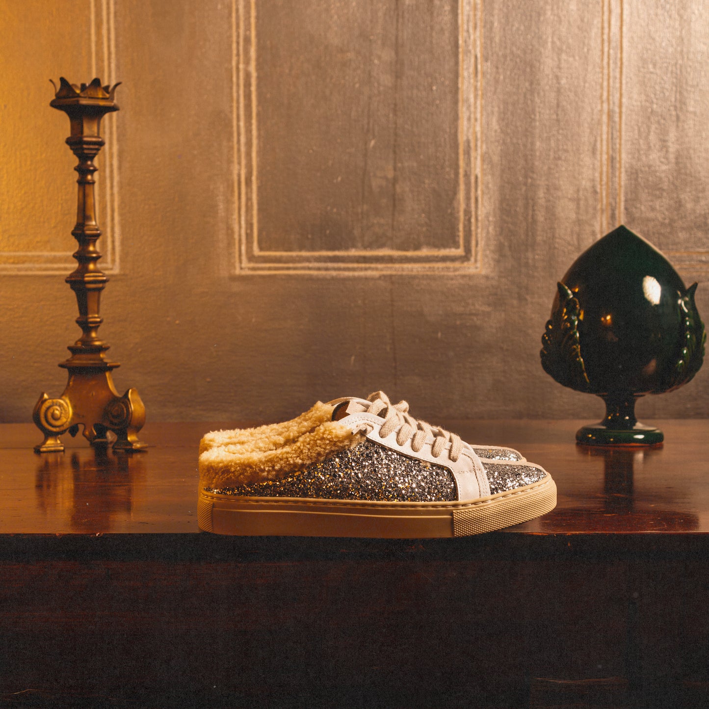 THE11 SABOT _ Silver Sled Clog | Xmas Drop